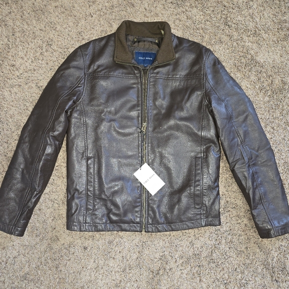 Cole Haan Men Smooth Leather Jacket - Picture 6 of 8